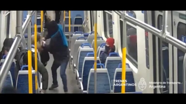 Pasajeros del Ferrocarril Sarmiento frustraron un violento arrebato de un celular en el tren