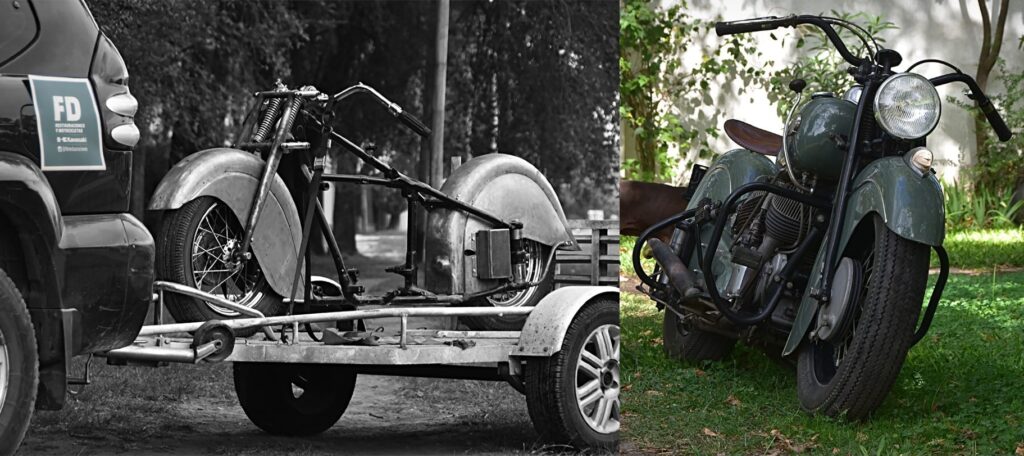 El antes y el después, realmente increíble, de una Indian Chief 1200 del año 1946.