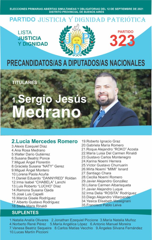 La lista que encabeza Medrano no presentará candidato a concejales.