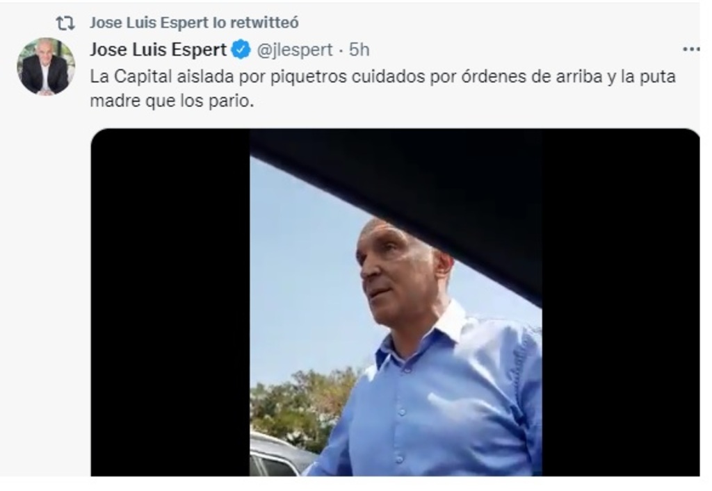 José Luis Espert Piqueteros Furia Corte Twitter