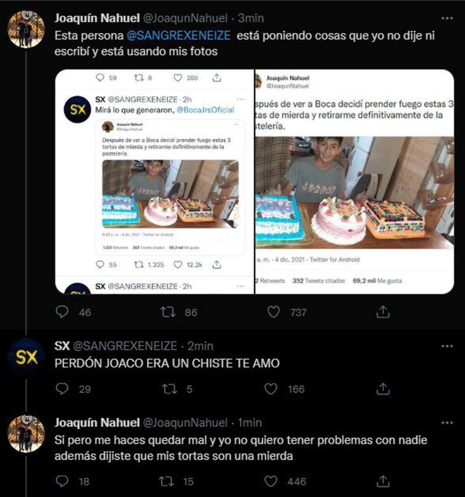 El descargo del nene pastelero de General Rodríguez tras sufrir agresiones en redes sociales
