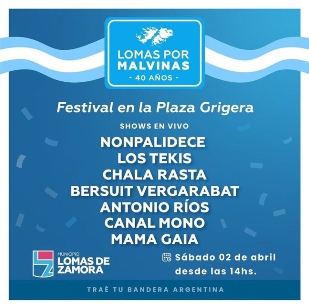 Lomas de Zamora Guerra de Malvinas Festival Artistas