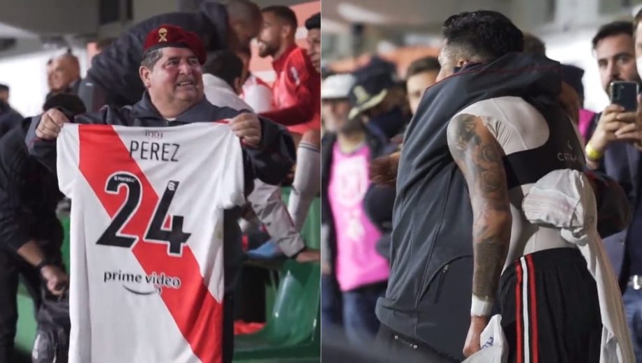 Quién es el veterano de guerra de Pilar al que Enzo Pérez le regaló su camiseta durante el partido de River