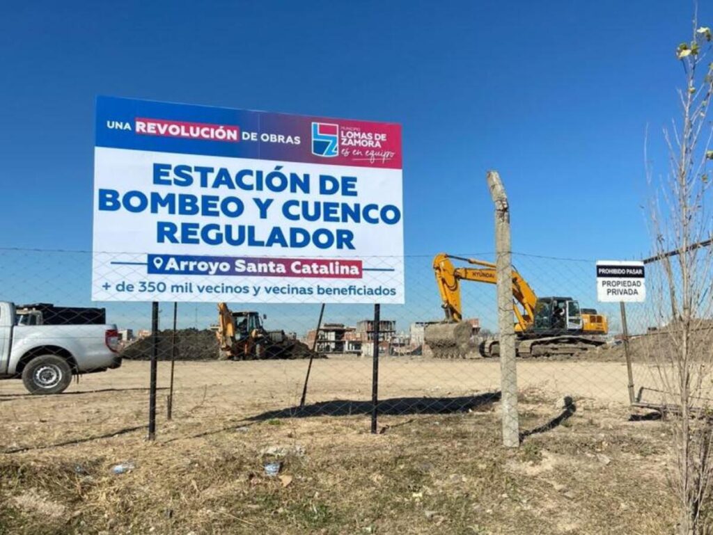 Lomas de Zamora Obras Evitar Inundaciones Arroyo Santa Catalina