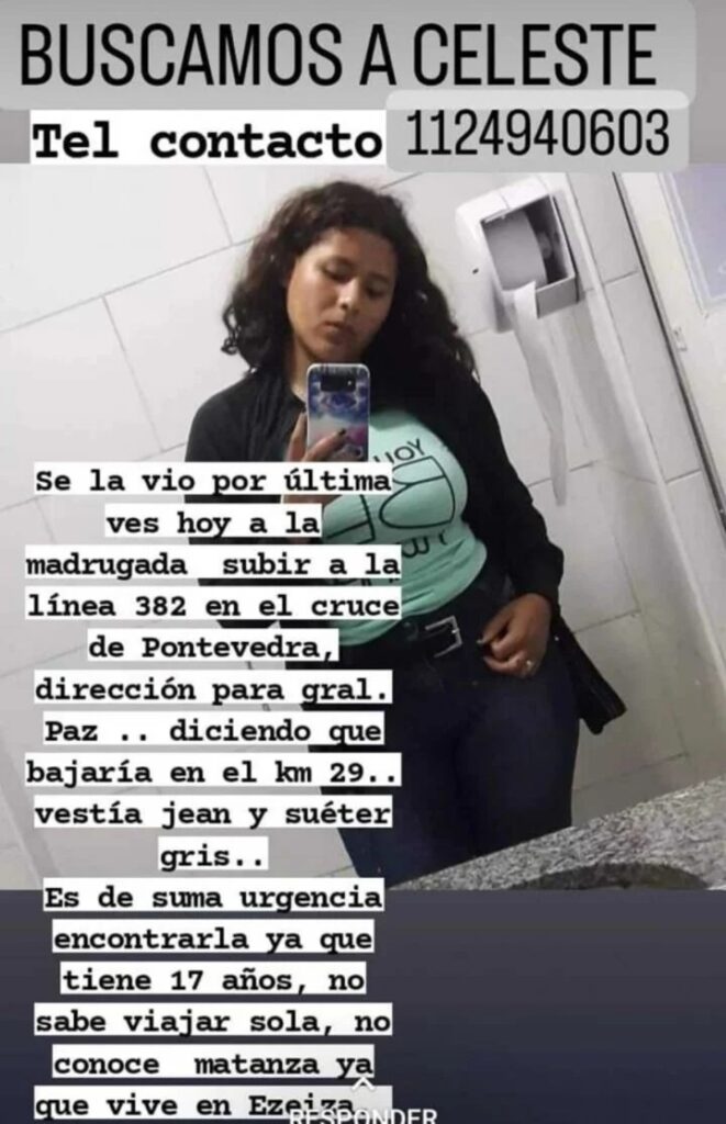 Desesperación en González Catán: buscan a una chica de 17 años que fue a una iglesia, se retiró con un hombre y lleva casi 5 días desaparecida