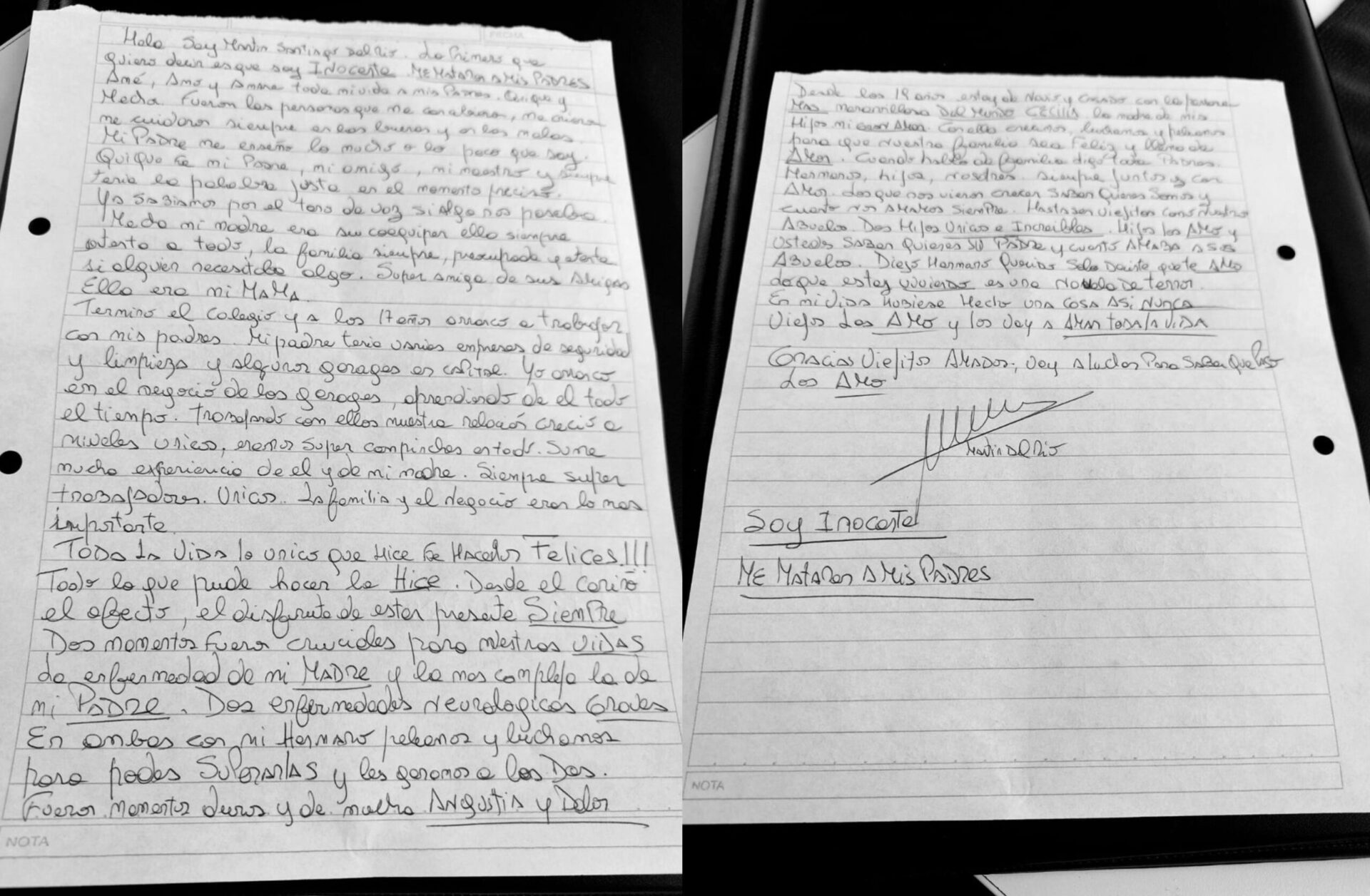 Doble crimen de Vicente López: qué dice la carta escrita por Martín Del ...
