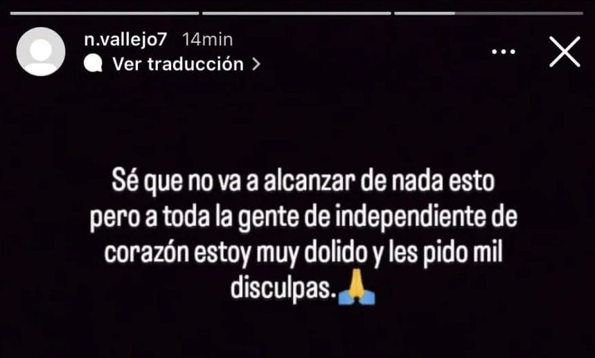 Quién es Nicolás Vallejo, el juvenil de Independiente que falló el penal decisivo en la Copa Argentina y tuvo que cerrar sus redes sociales