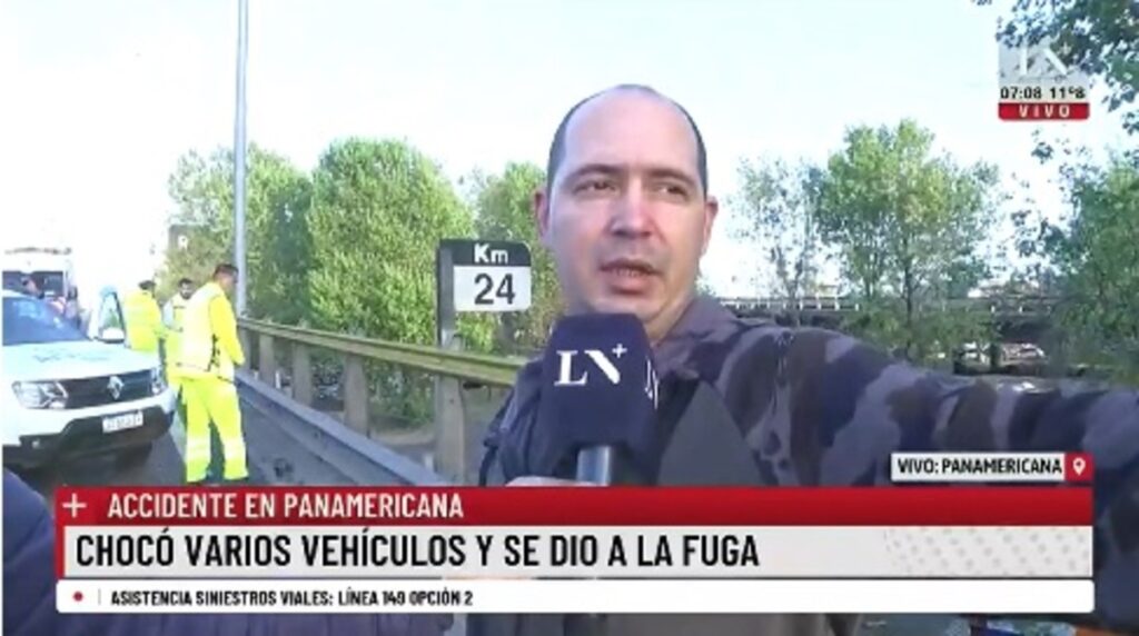 Panamericana Choque Múltiple Puente Airbags