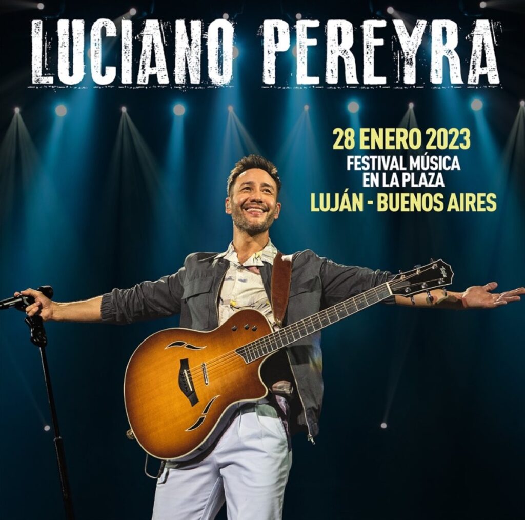 Luciano Pereyra vuelve a dar un show gratuito en Luján este sábado
