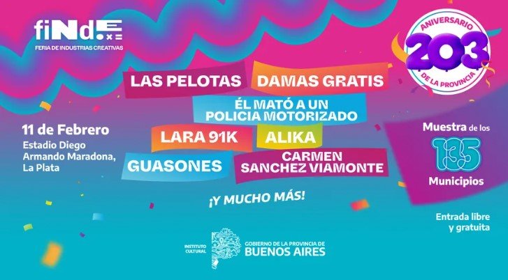 El Instituto de Cultura bonaerense confirmó varias bandas para el mega festival en el Estadio Único de La Plata.