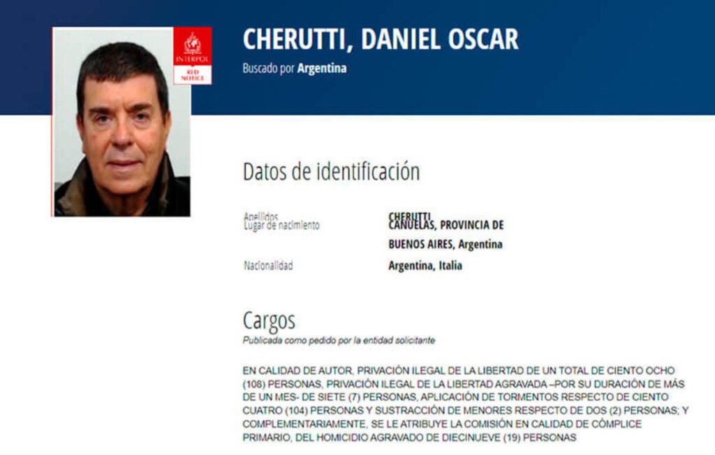 Hermano de Miguel Angel Cherutti buscado por Interpol