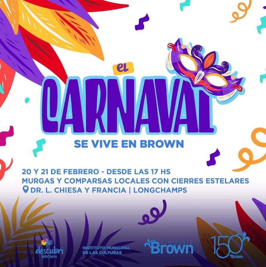 Carnavales en Almirante Brown: Rusherking y La Delio Valdez, entre otros grandes artistas