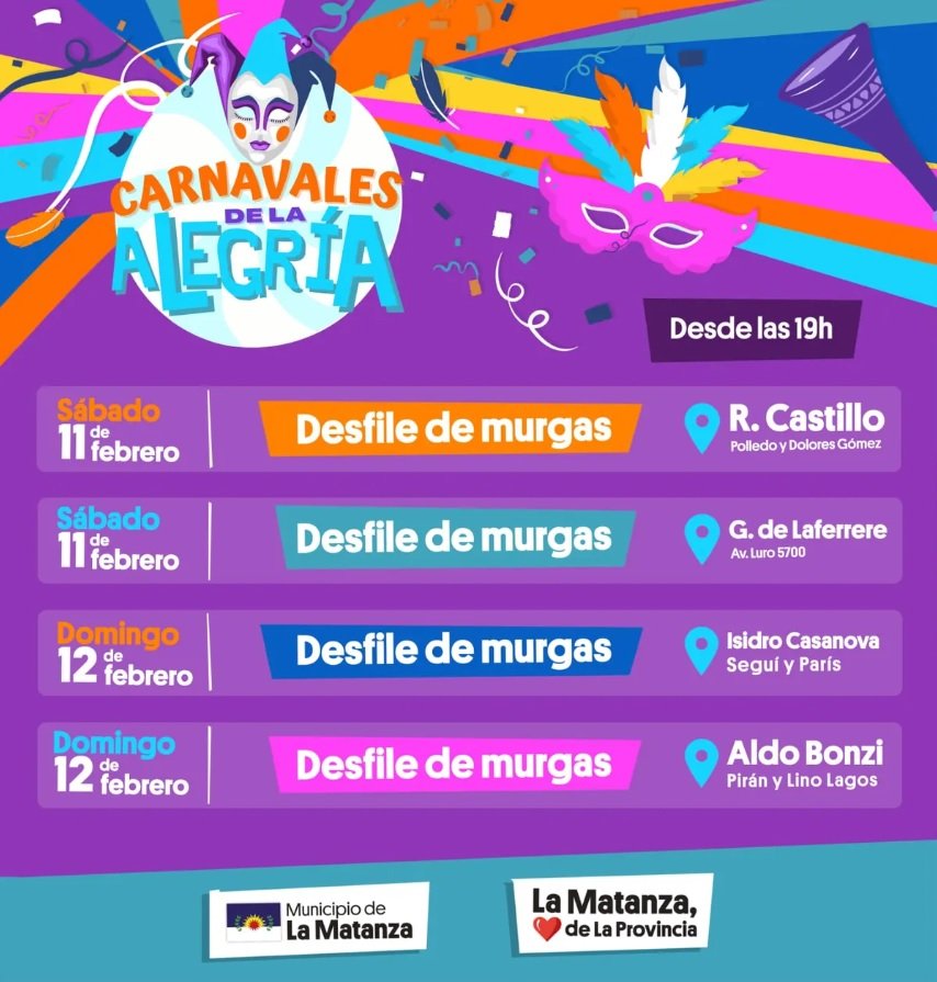 El Polaco, Ráfaga y La Delio Valdez tocarán en los carnavales de La Matanza: cuándo y dónde serán