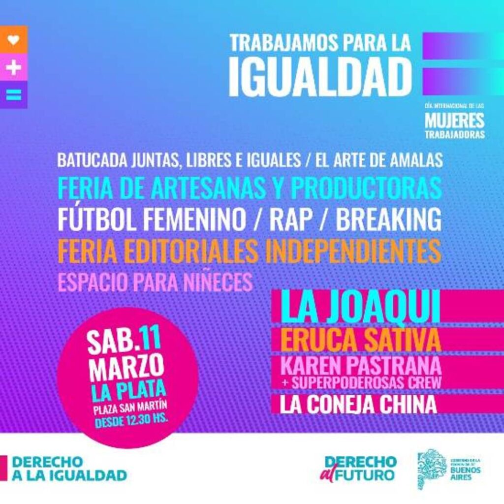 Shows gratuitos de La Joaqui y Eruca Sativa en La Plata por el Día de la Mujer: cuándo y dónde serán