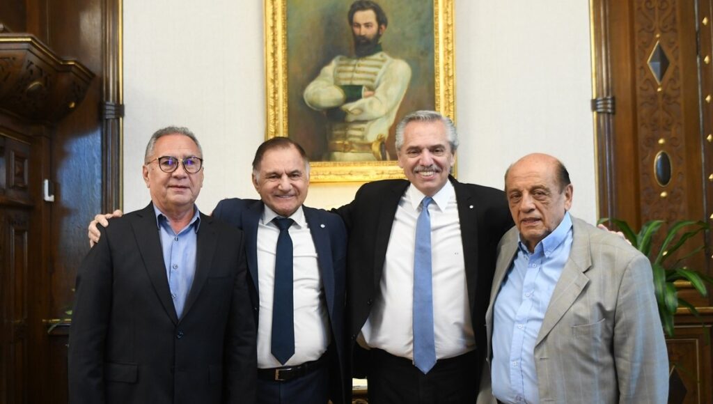 Alberto Fernández, Alberto Descalzo, Juan José Mussi y Julio Pereyra