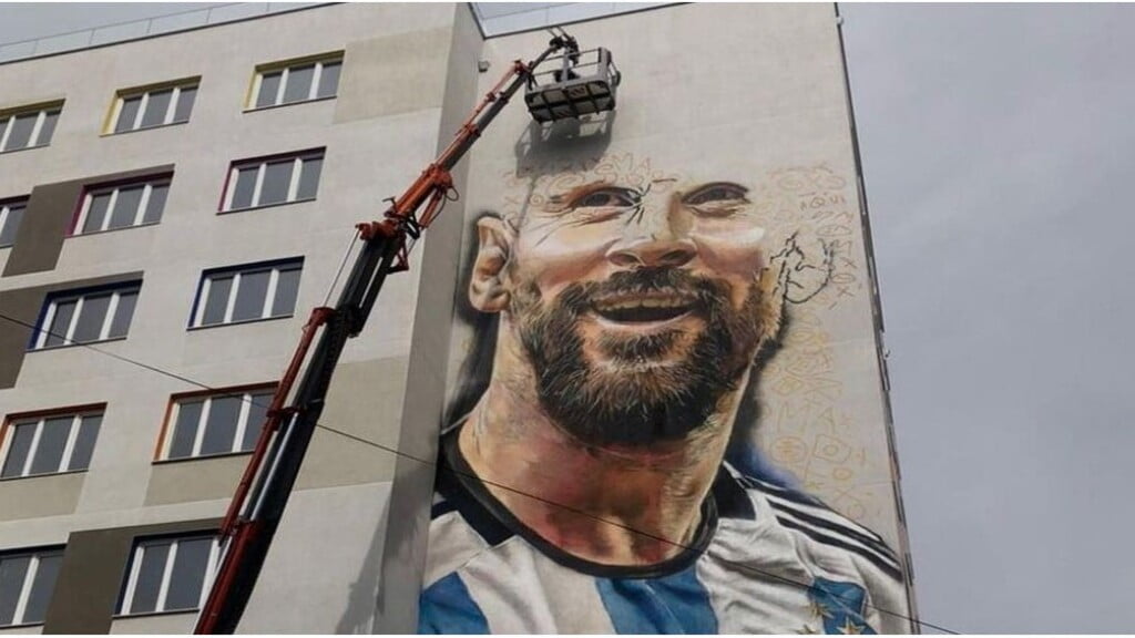 El impactante mural de Messi del artista Maxi Bagnasco fue noticia hasta para el prestigioso Washington Post.