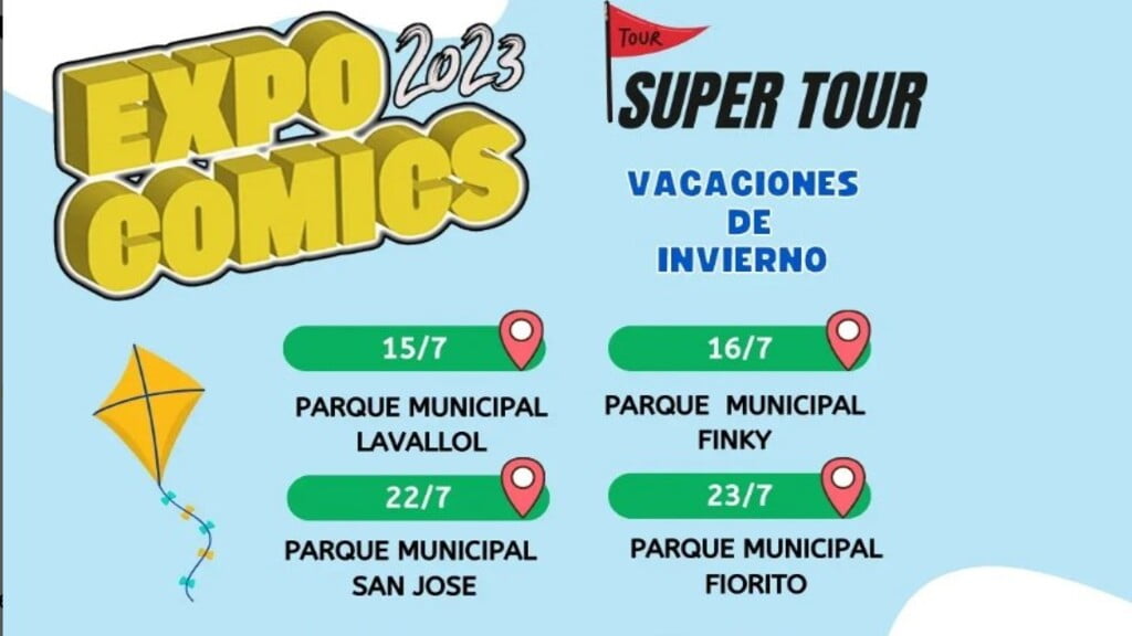 Las cuatro fechas y los lugares de realización de la Expo Comics 2023 en Lomas de Zamora.