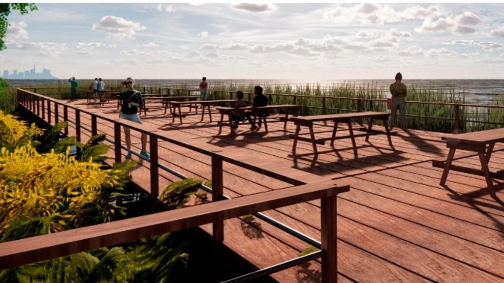 La ubicacin del Parque Eco Area en la costa de Avellaneda sobre el Ro de la Plata