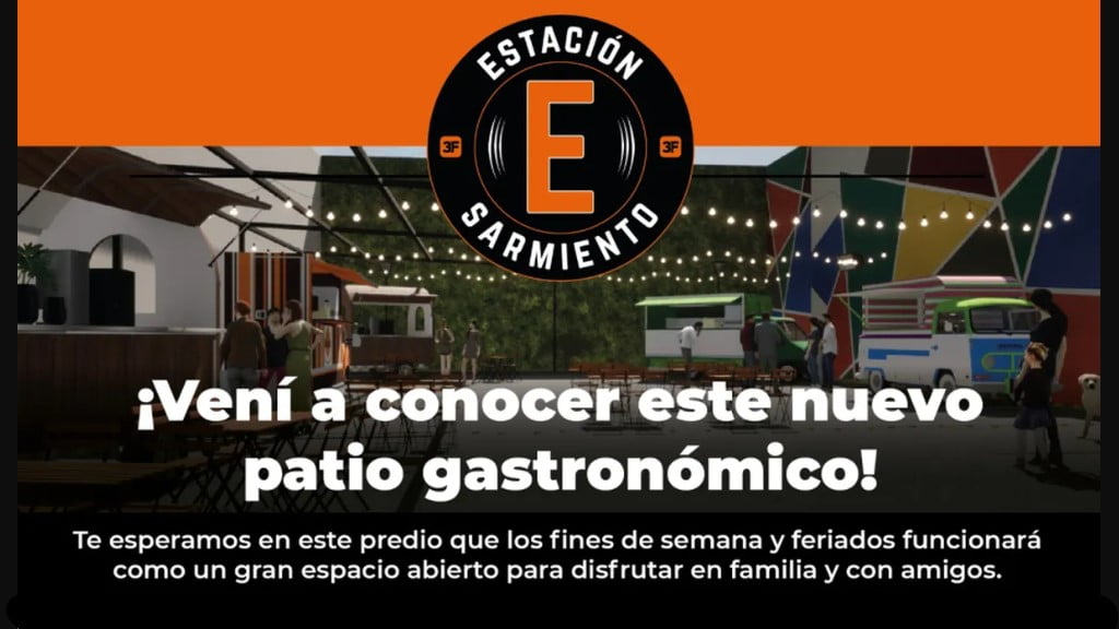 Abrió Estación Sarmiento en Caseros: cómo es el nuevo patio gastronómico que funciona en un viejo estacionamiento