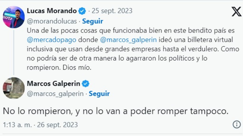 La respuesta de Marcos Galperín, luego de conocida la decisión del Banco Central de sumar trabas para la operatoria de Mercado Pago.