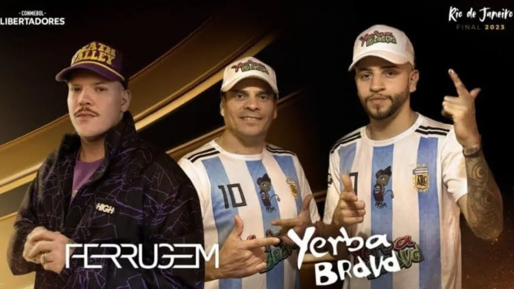 El afiche promocional de Ferrugem y Yerba Brava, las dos bandas que animarán la final de la Copa Libertadores entre Boca y Fluminense.