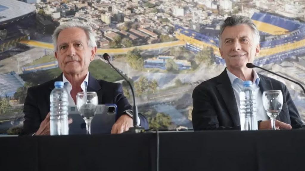 Andrés Ibarra y Mauricio Macri, candidatos a presidente y vice de Boca en las próximas elecciones del 2 de diciembre.