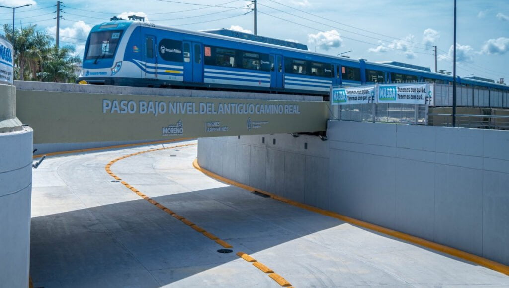 Moreno, Paso del Rey, túnel, tren Sarmiento, avenida Alcorta