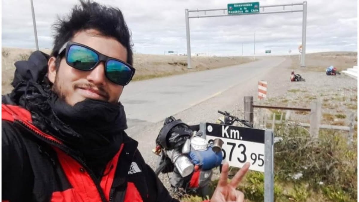 Leandro Duré viaja en bicicleta desde Quilmes hasta Alaska, Estados Unidos, luchando contra todo tipo de imprevistos.