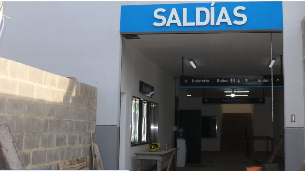 El acceso de la estación Saldías, en una foto tomada días antes de su inauguración.