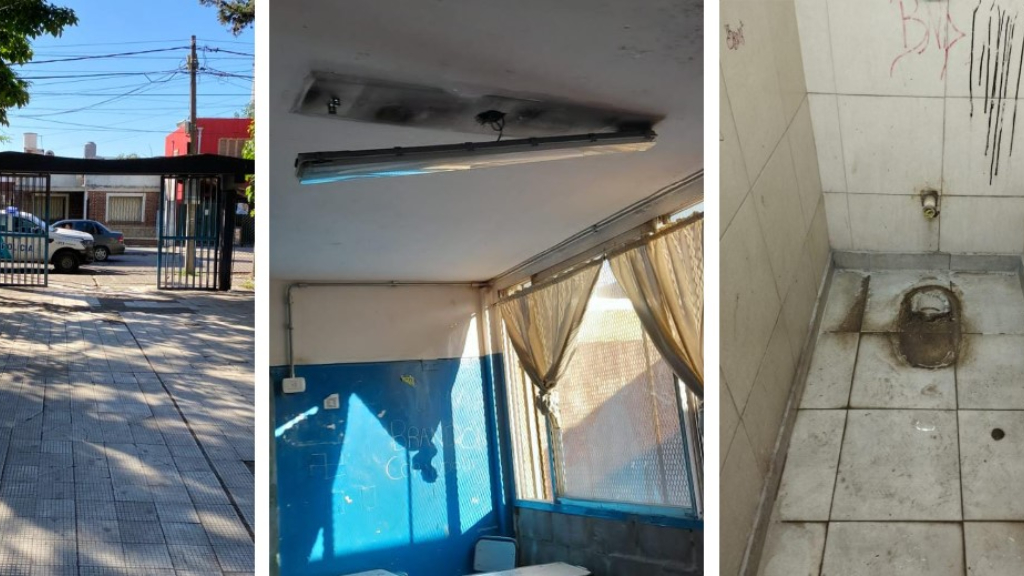 Los ataques de vandalismo a la Técnica 2 República de Perú de Hurlingham dejaron un gran número de instalaciones destrozadas.