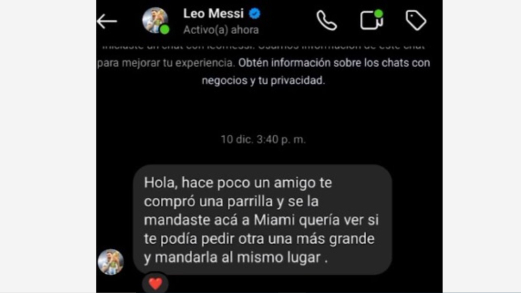 El mensaje original de Lio Messi que disparó una increíble historia sobre la parrilla que quiso comprar el 10.