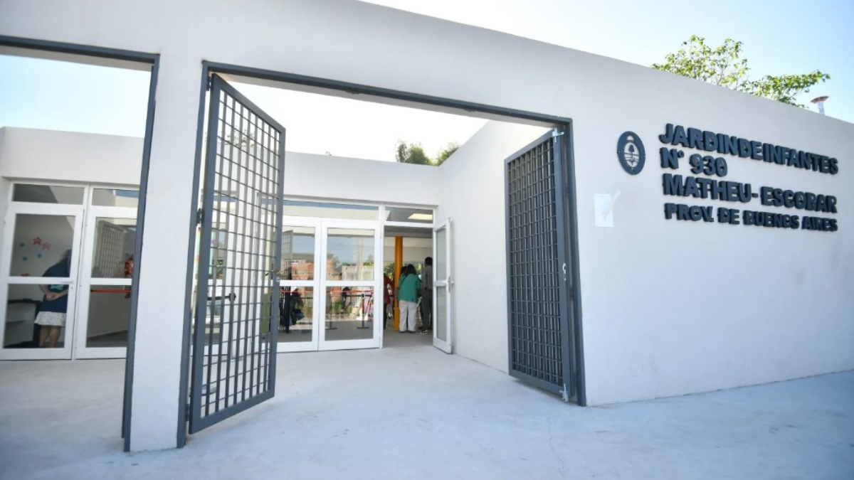 El Jardín 930 del Barrio 1° de Julio, en Matheu, Escobar, contará con disponibilidad para 200 chicos.