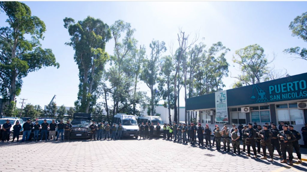 El acuerdo de cooperación en seguridad se rubricó en la ciudad de San Nicolás, cerca del limite interprovincial entre Buenos Aies y Santa Fe.