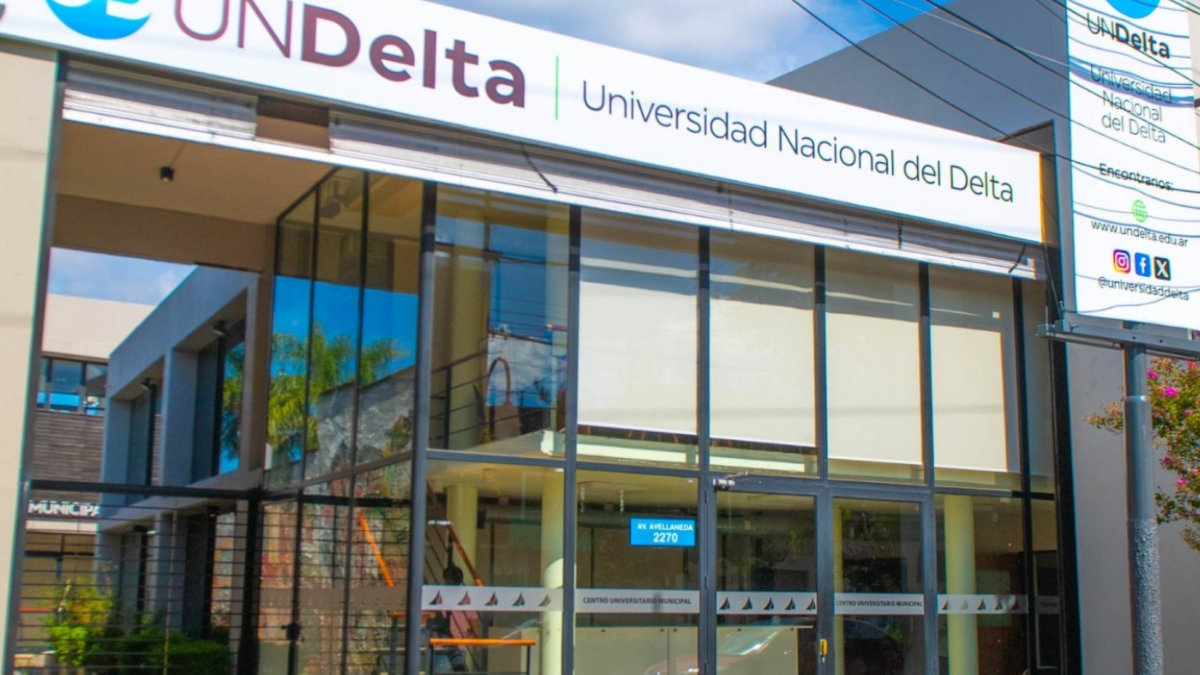 La sede de la Universidad del Delta en Avellaneda 2270, Virreyes, San Fernando, donde empezarán a cursar en mayo de 2024.