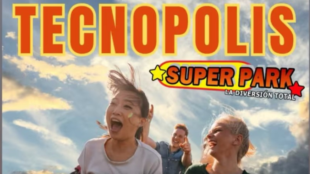 Los afiches publicitarios de Superpark, el parque de diversiones que pronto funcionará en Tecnópolis.