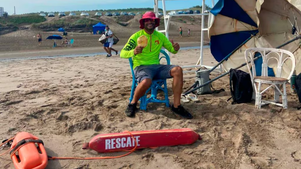 A los cuatro años Leandro Staltari casi se ahoga en una playa del Puerto de Necochea.