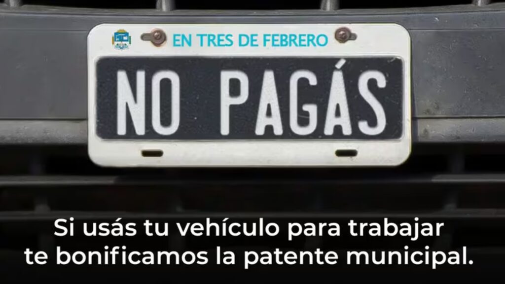 Tres de Febrero, patente, auto