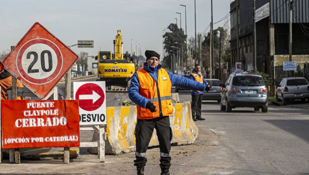 Se estima que en dos meses estará habilitado íntegramente el puente de Claypole, con todas sus obras complementarias.