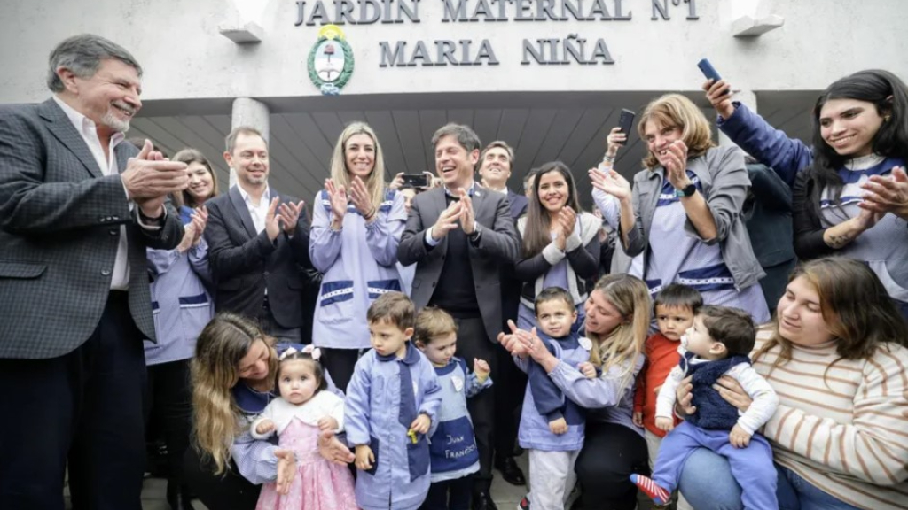 El nuevo jardín maternal fue inaugurado por Axel Kicillof en el barrio Villa del Parque, en Luján.