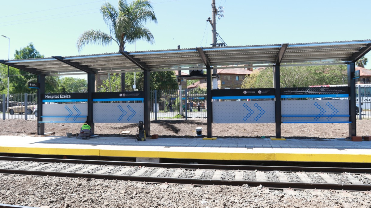 Las obras en la estación Hospital Ezeiza del tren Roca se encuentran muy avanzadas. La Comuna se hará cargo de finalizarlas.