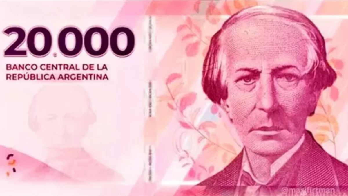 El nuevo billete de $ 20.000 empezará a circular en unos 30 días en las calles del Conurbano