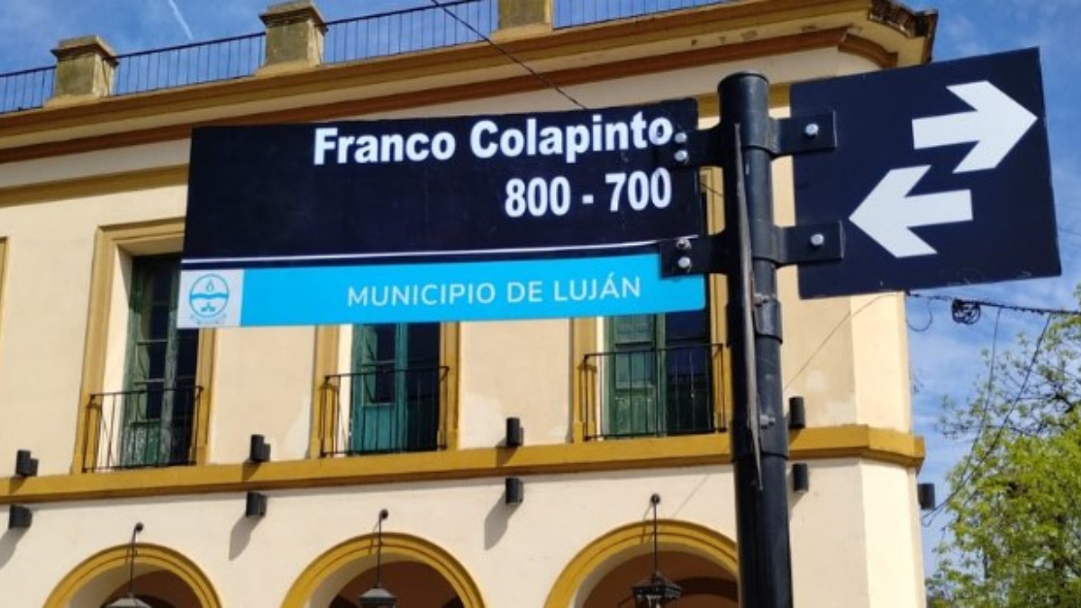 La calle Franco Colapinto de Luján... Una broma bien pensada que confundió a miles de personas.