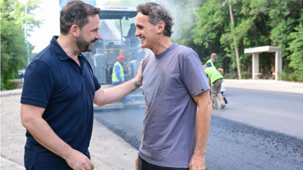 El intendente Ariel Sujarchuk y el ministro Gabriel Katopodis recorrieron las obras de la Ruta 26 en Escobar.