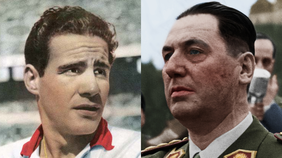 Elio Montaño y Juan Domingo Perón