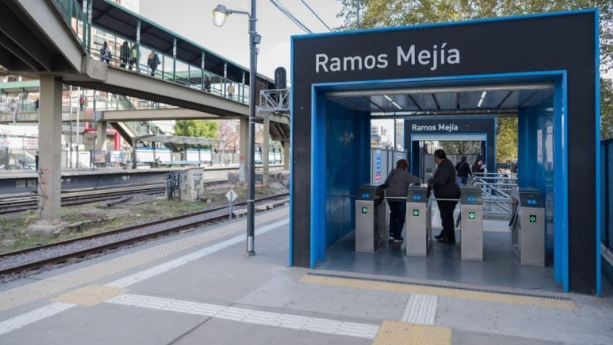 Obras en la estación Ramos Mejía del tren Sarmiento