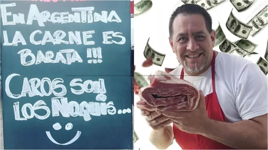 Marcelo Capobianco, el carnicero de Florida que fue el primero en poner precios en dólares, festejó la nueva medida de Javier Milei.