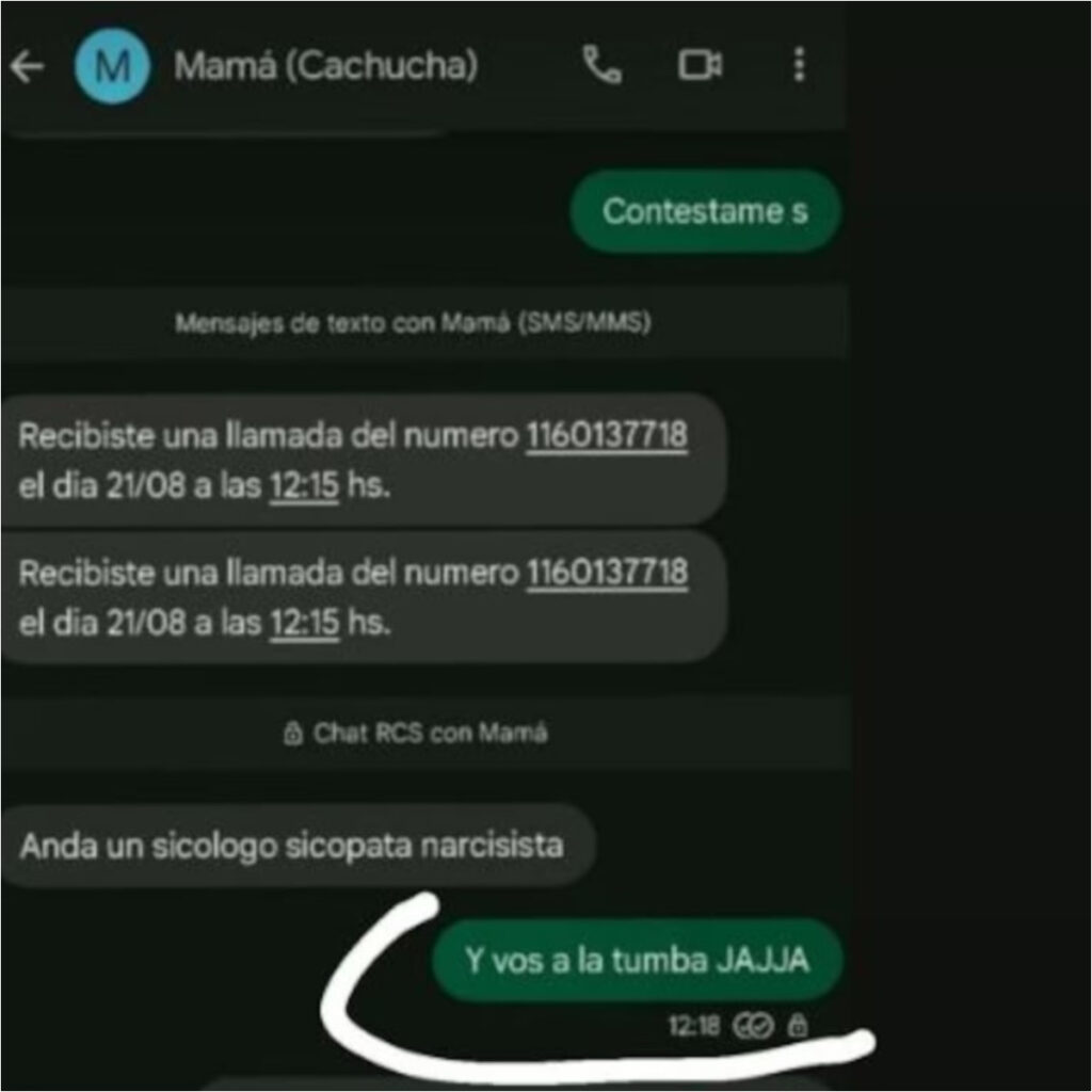 María Imbrogiano y su hijo Leandro, principal sospechoso de haberla matado en su casa de Villa Martelli.