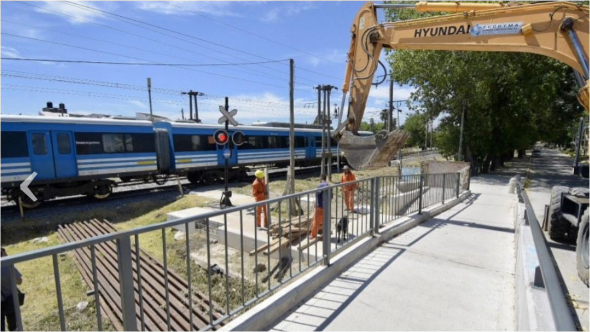 Las obras del túnel de Longchamps sobre la calle Diehl, en Almirante Brown, ya están avanzados casi en un 60%.