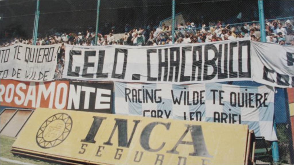 Angel Gelo Flores, el jefe de los pibes alcanzapelotas de Racing, que el sábado pasado le hicieron ganar el partido a la Academia ante Boca.