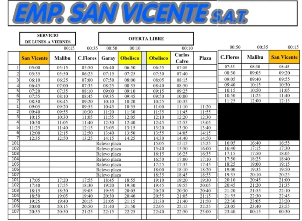 El nuevo servicio diferencial de la empresa San Vicente tendrá una parada en el limite entre Ezeiza y Esteban Echeverría. Llegará al Obelisco en una hota y 45 minutos.